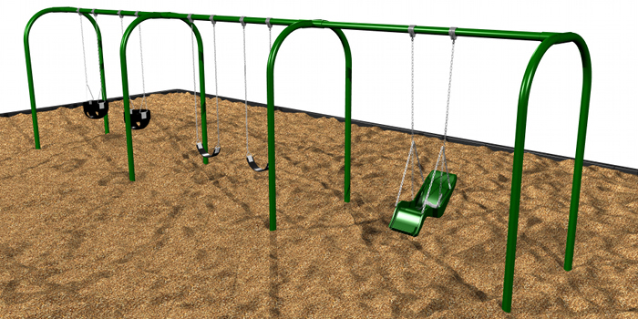 Commercial Playground Arch Swings