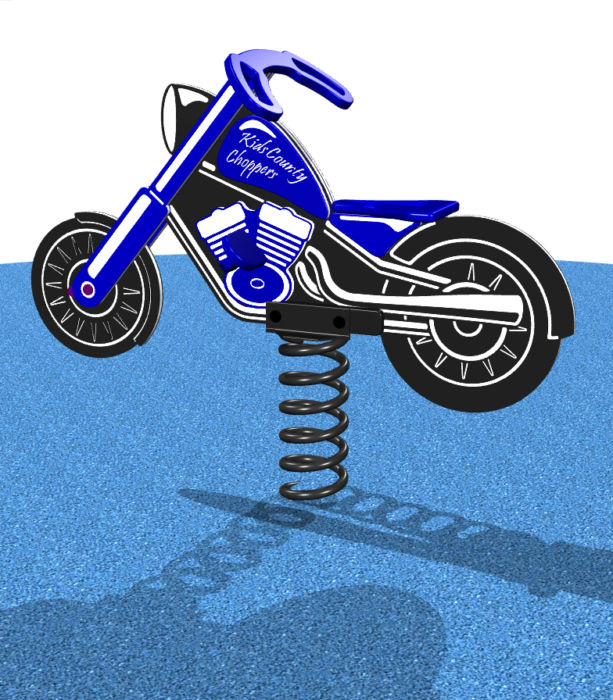 Blue Motorcycle Spring Rider