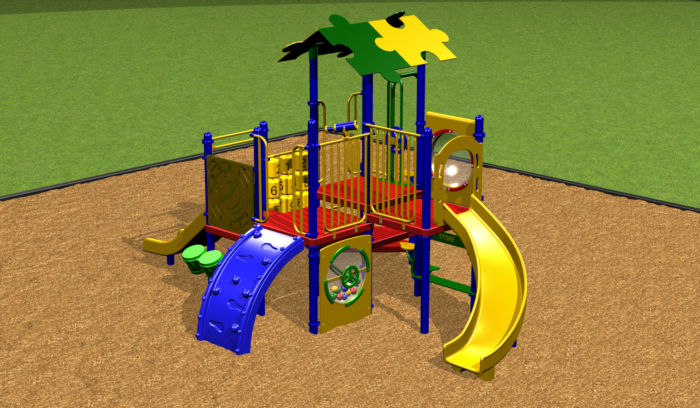 Preschool Playground system with various play events