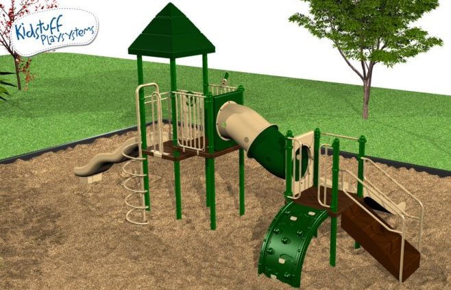 Preschool Playground system with various activities for kids