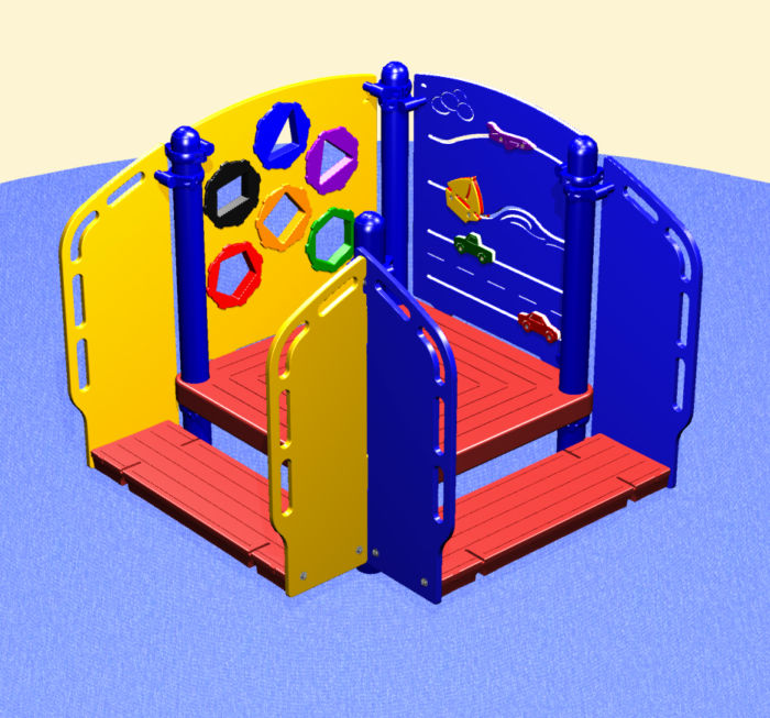 The bright colors and moving parts of this toddler activity center is perfect for exploration!