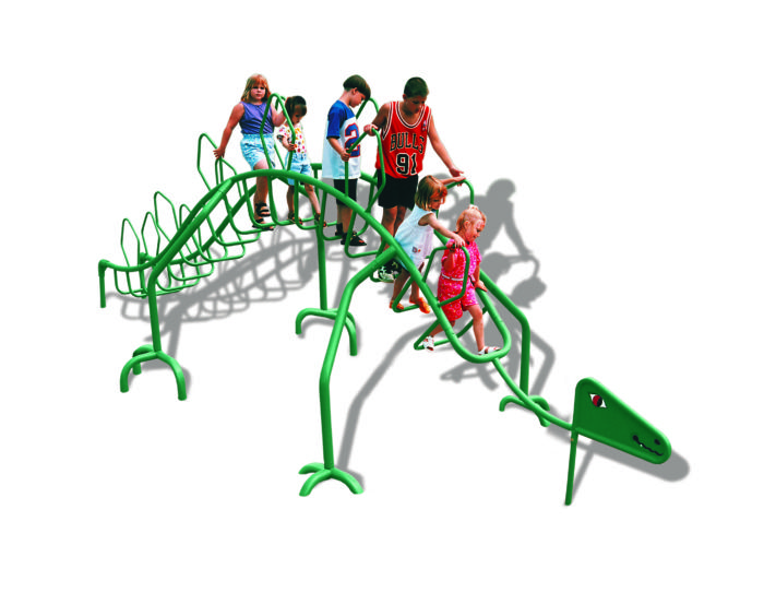 Stegosaurus climber for playgrounds