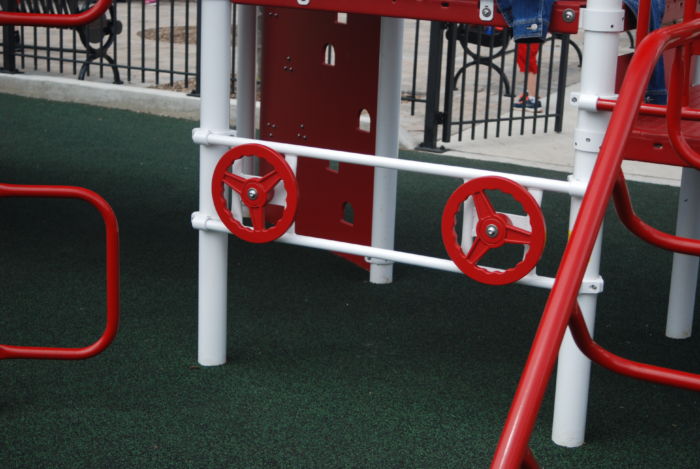 Playground Guardrail w/ 2 Steering Wheels