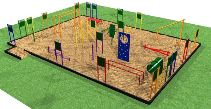 Playground Fitness Equipment for Kids HealthTrek Playground Course Equipment for Sale
