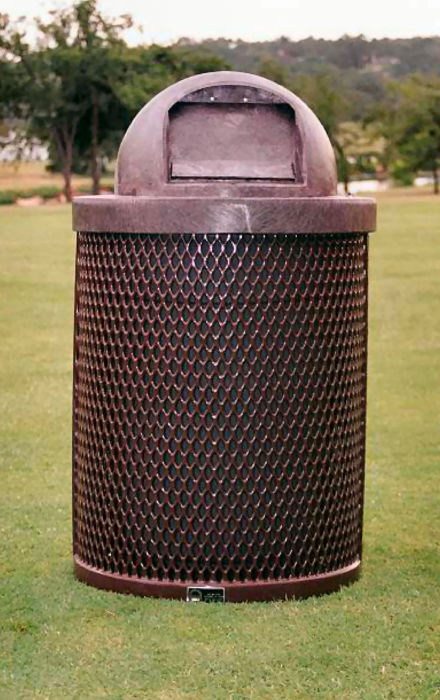 32gal Dome-Topped Trash Receptacle Dome-Topped Playground Trash Receptacle for Sale