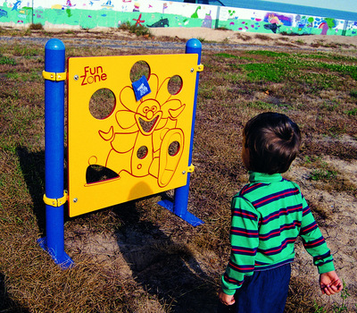 Clown Beanbag Toss Playground Panel