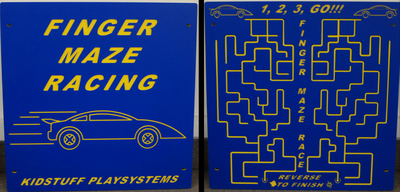 Race Car Finger Maze Playground Panel