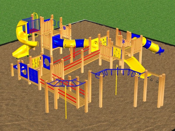 Huge Wooden Playsystem #3596