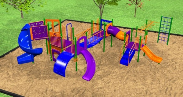 An enormous playground system with an emphasis on fun & fitness