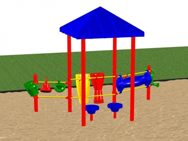 Clubhouse Playground system with various instrument activities for kids