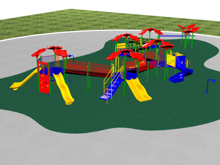 An enormous playground system with hours of fun