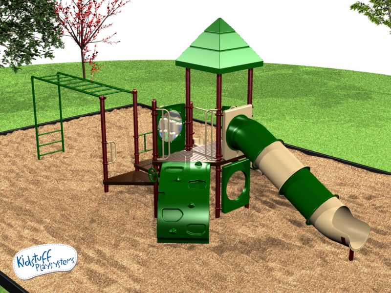 Our grade school playground for ages 2-12 can hold up to 25 children!