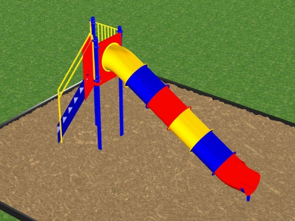 Multicolored Tube Slide