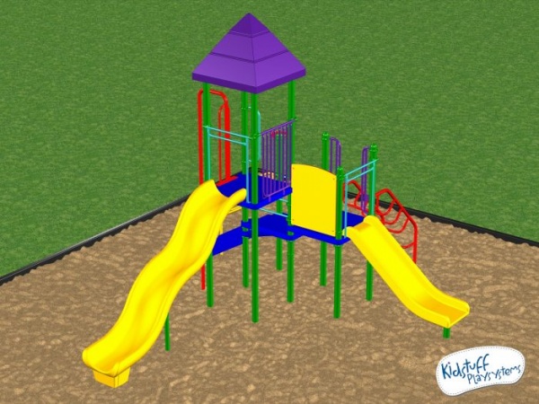 purple and yellow playground