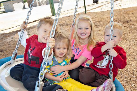 tire swing on playground