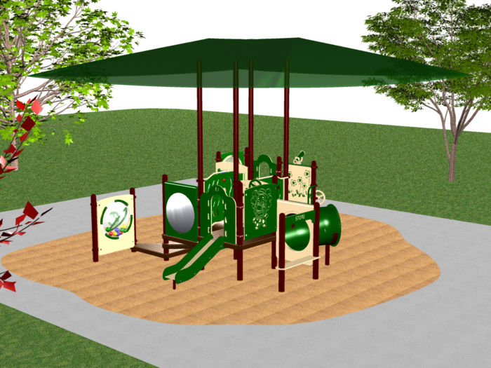 Shaded Commercial Playground Equipment