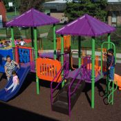 Outdoor commercial playground equipment